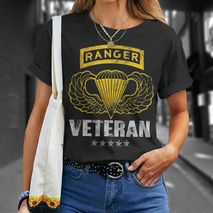 Veteran Vets Us Airborne Ranger Paratrooper Gifts Veterans Day Men Women Veterans Unisex T-Shirt Gifts for Her