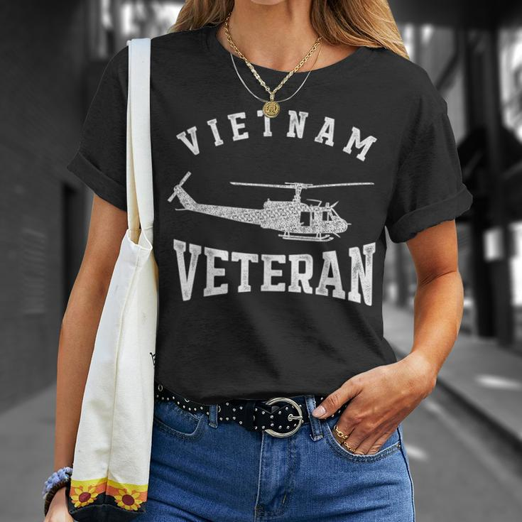 Vietnam Veteran Veterans Military Helicopter Pilot Unisex T-Shirt Gifts for Her