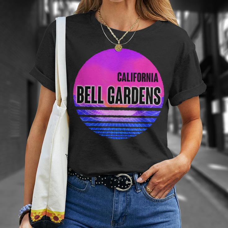 Vintage Bell Gardens Vaporwave California T-Shirt Gifts for Her