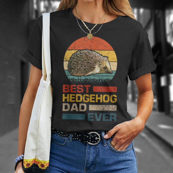 Vintage Best Hedgehog Dad Ever Gift Animals Lover Unisex T-Shirt Gifts for Her