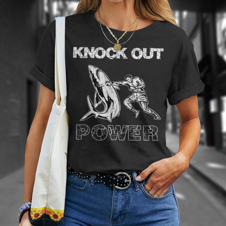 Vintage Boxer Man Knock Out Power Best Boxing Kickboxing Unisex T-Shirt Gifts for Her