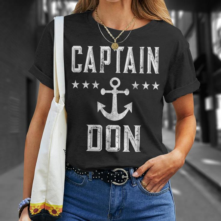 Vintage Captain Don Boating Lover Unisex T-Shirt Gifts for Her