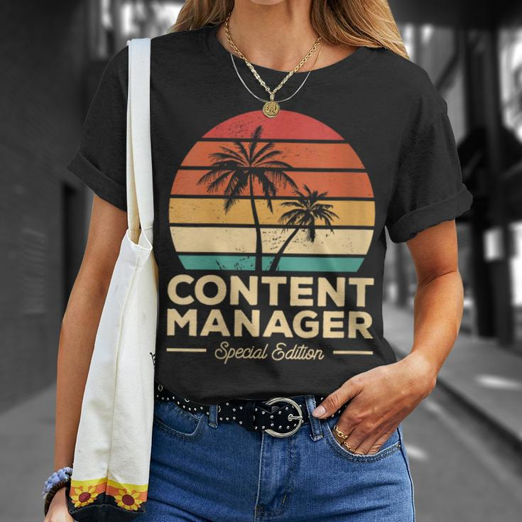 Vintage Content Manager Special Edition T-Shirt Gifts for Her