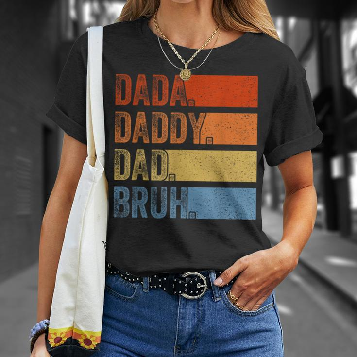 Vintage Fathers Day Dada Daddy Dad Bruh Tie Dye Unisex T-Shirt Gifts for Her