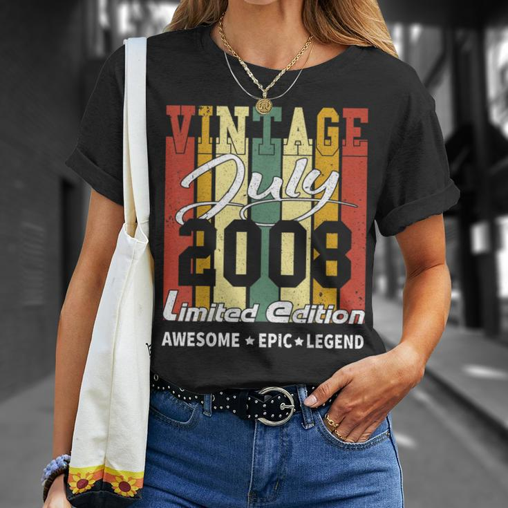Vintage Limited Edition Birthday Decoration July 2008 Unisex T-Shirt Gifts for Her