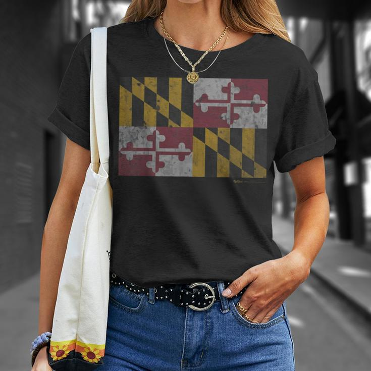 Vintage Maryland State Flag PrideT-Shirt Gifts for Her