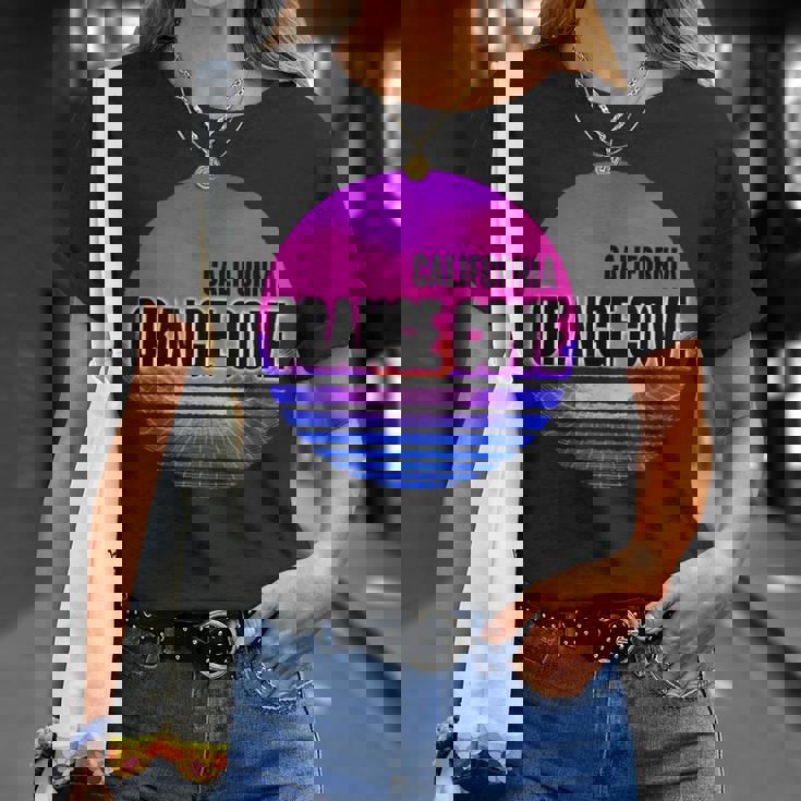 Vintage Orange Cove Vaporwave California T-Shirt Gifts for Her