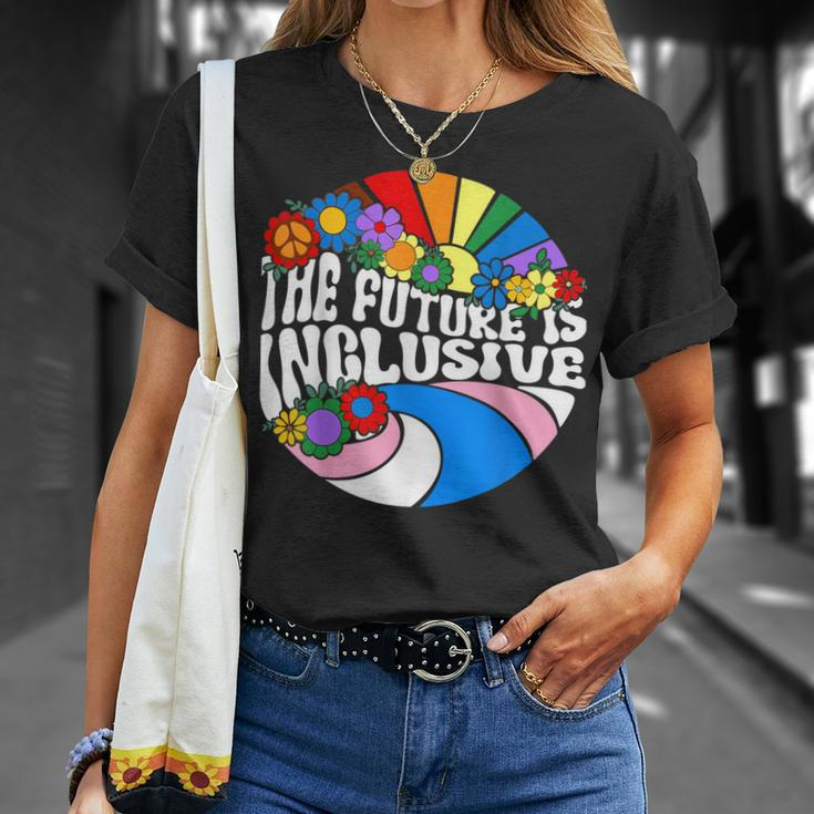 Vintage The Future Is Inclusive Lgbt Gay Rights Pride Unisex T-Shirt Gifts for Her