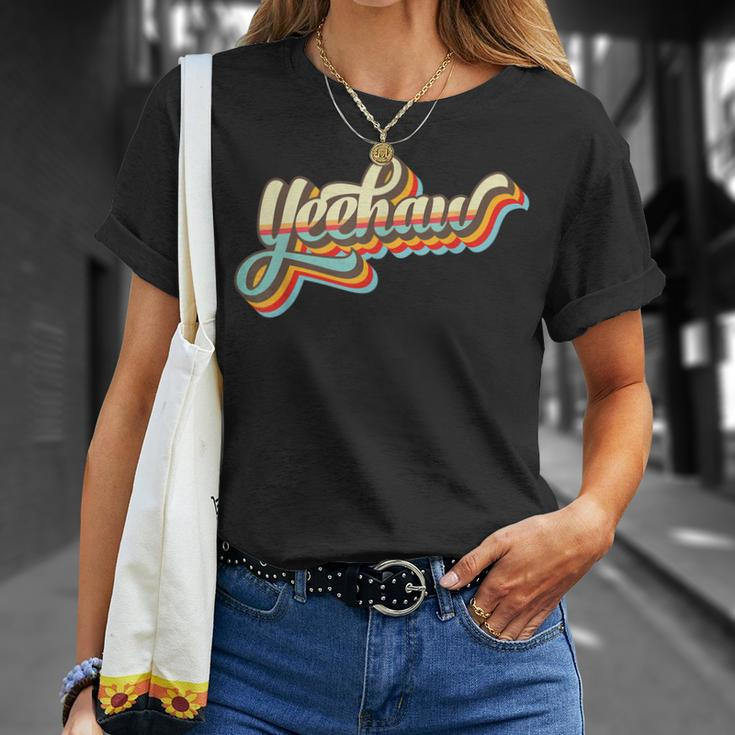 Vintage Yeehaw Cowboy Western Country Space Cowgirl Unisex T-Shirt Gifts for Her