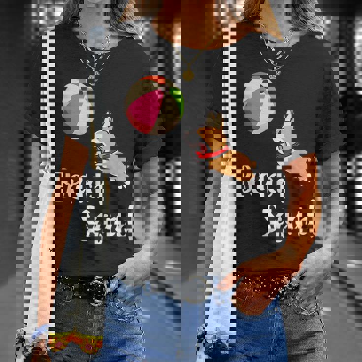 Welsh Corgi Dogs Beach Squad Summer Vacation Gift Outdoors Unisex T-Shirt Gifts for Her