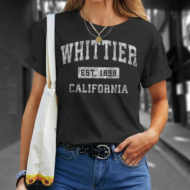 Whittier California Ca Vintage Established Sports T-Shirt Gifts for Her