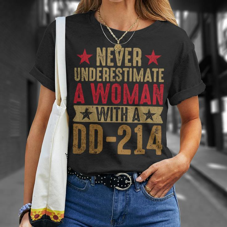 Women With Dd214 Female Veterans Day Gift 40 Unisex T-Shirt Gifts for Her