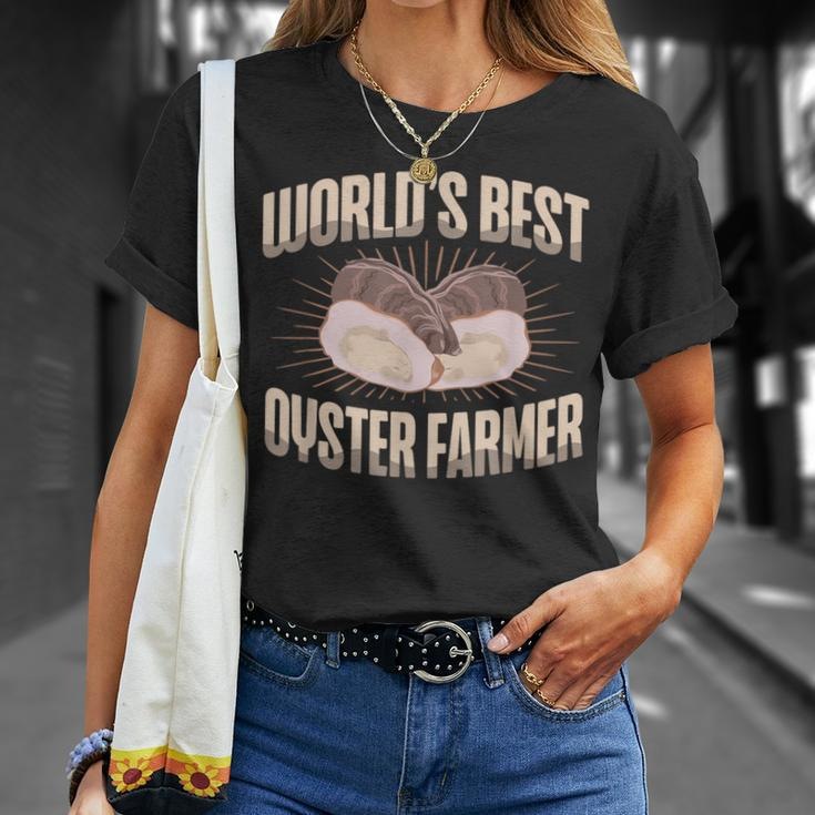 World's Best Oyster Farmer Shucking Buddy Seafood T-Shirt Gifts for Her