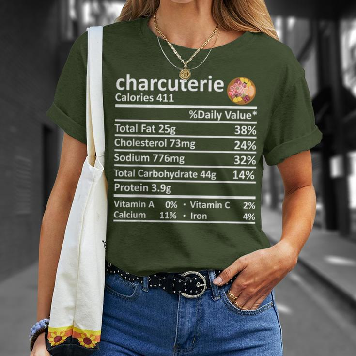 Charcuterie Nutrition Food Facts Thanksgiving Costume Xmas T-Shirt Gifts for Her