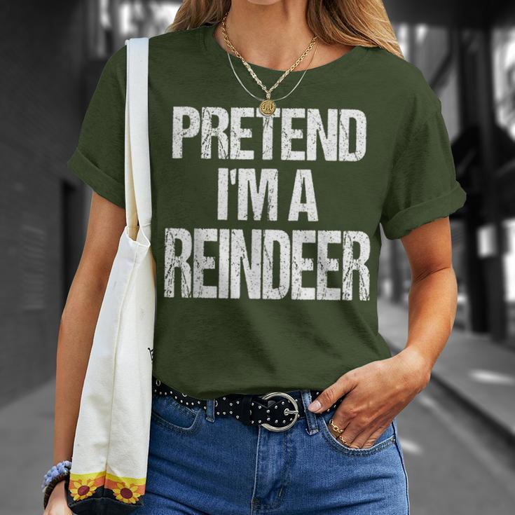 Pretend I'm A Reindeer Christmas Holiday Costume T-Shirt Gifts for Her