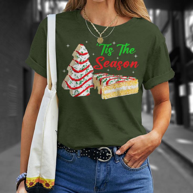 Tis The Season Christmas Tree Cakes Debbie T-Shirt Gifts for Her