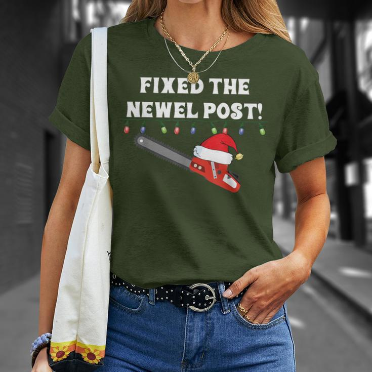 Ugly Christmas Sweater Party Idea Fixed The Newel Post T-Shirt Gifts for Her
