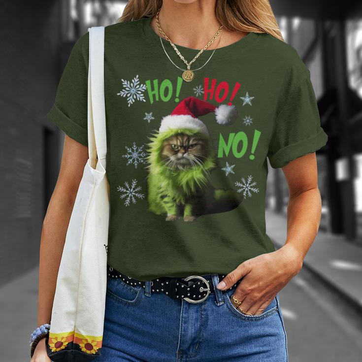 Ho Ho No Bad Cat Christmas T-Shirt Gifts for Her