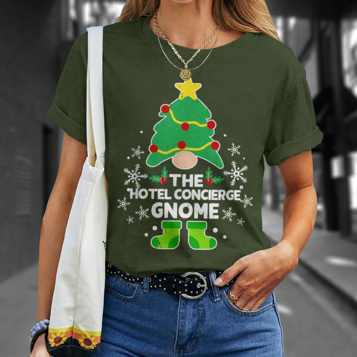 Hotel Concierge Gnome Xmas Family Holiday Christmas Matching T-Shirt Gifts for Her