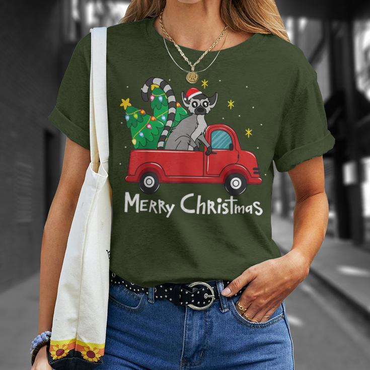 Lemur Christmas Ornament Truck Tree Xmas T-Shirt Gifts for Her