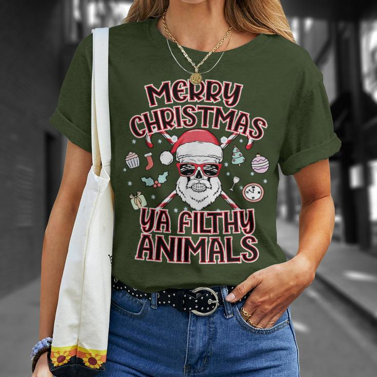Merry Christmas Ya Filthy Animals Christmas Xmas Party T-Shirt Gifts for Her