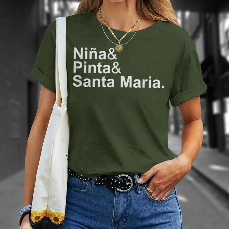 Niña & Pinta & Santa Maria Christopher Columbus Day Ships T-Shirt Gifts for Her