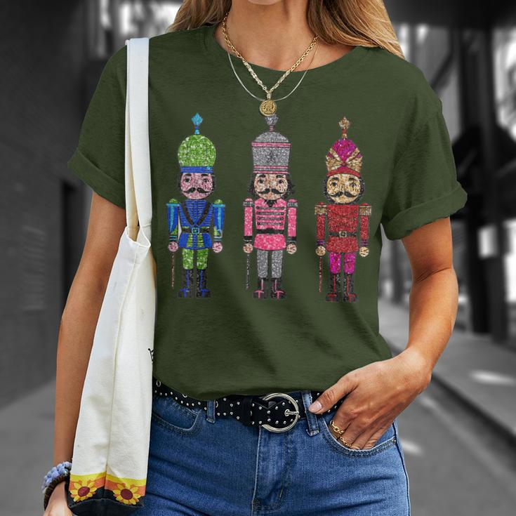 Sequin Nutcracker Matching Family Christmas Pajamas T-Shirt Gifts for Her