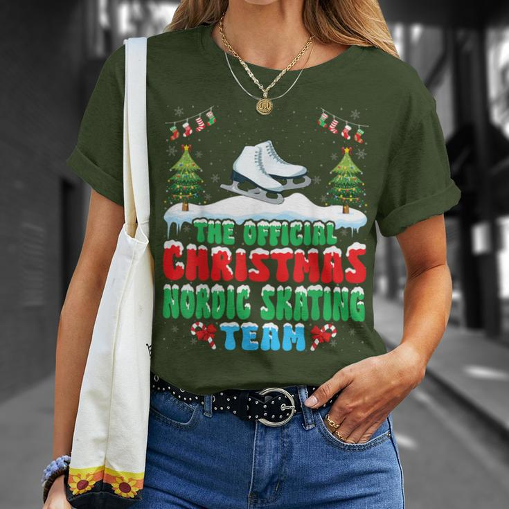 Snow Christmas Nordic Skating Team Nordic Skaters Xmas T-Shirt Gifts for Her