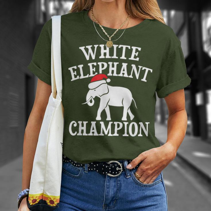 White Elephant Champion Party Christmas T-Shirt Gifts for Her