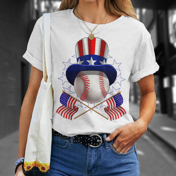 4Th Of July American Baseball Uncle Sam Hat Funny Unisex T-Shirt Gifts for Her