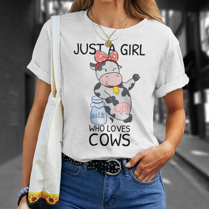 Cowgirl Cow Print Pink Bandanas Gifts For Women Girls Kids Unisex T-Shirt Gifts for Her