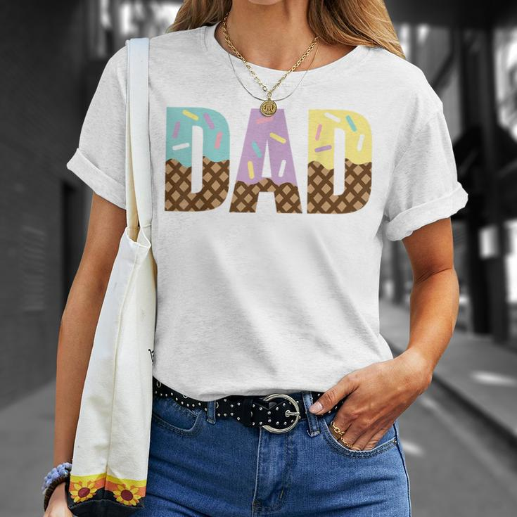 Dad Of The Sweet One Ice Cream 1St First Family Fathers Day Unisex T-Shirt Gifts for Her