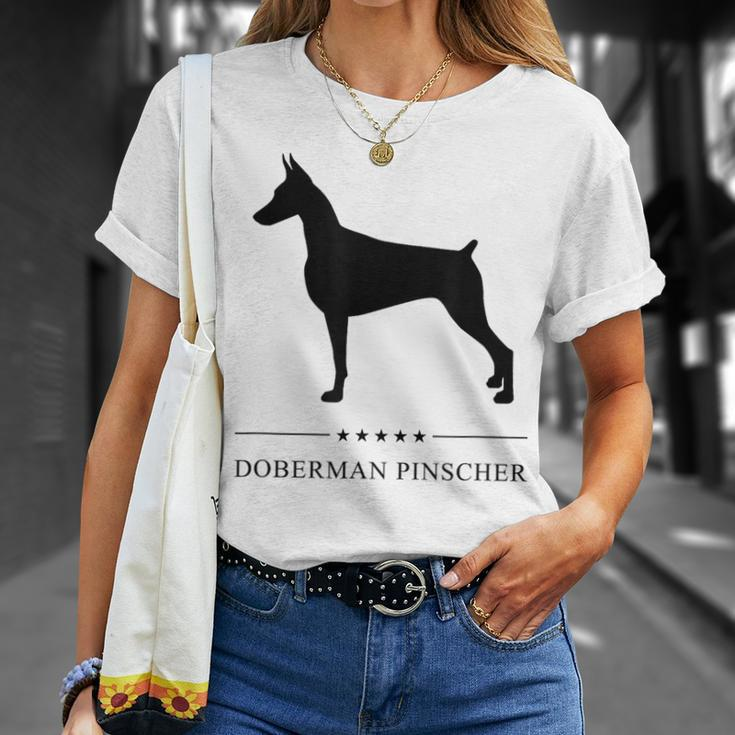 Doberman Pinscher Black Silhouette T-Shirt Gifts for Her