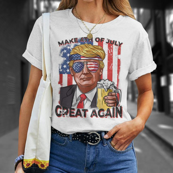 Drink Like Donald Trump 4Th Of July Men Women Usa Flag Unisex T-Shirt Gifts for Her