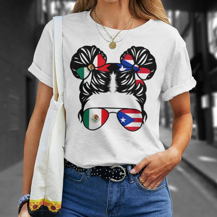 Half Mexican Half Puerto Rican Girl Mexico Kids Heritage Unisex T-Shirt Gifts for Her