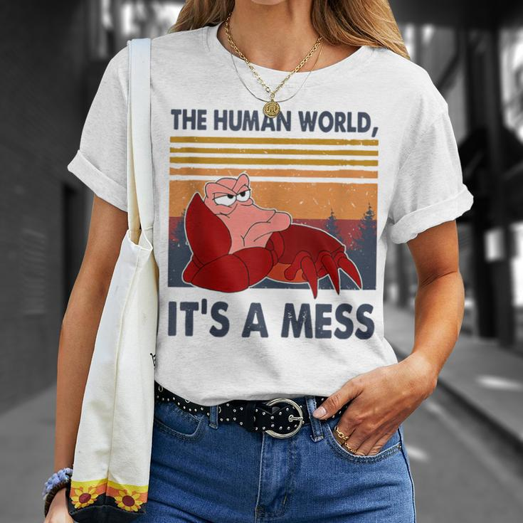 Human World Is A Mess Crab The Human Worlds Crab It's A Mess T-Shirt Gifts for Her