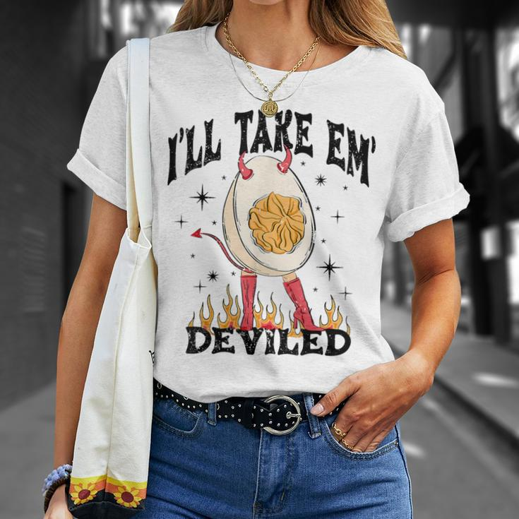I'll Take 'Em Deviled Thanksgiving Deviled Eggs T-Shirt Gifts for Her