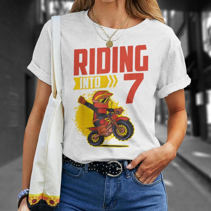 I'm 7 Riding Into 7Th Birthday Motocross 7Th Birthday T-Shirt Gifts for Her