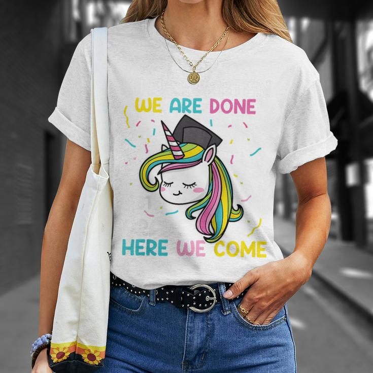 Kids Kindergarten Graduation Unicorn Last Day Of School Unisex T-Shirt Gifts for Her
