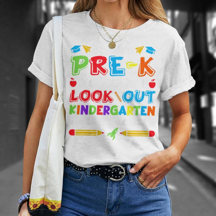 Kids So Long Pre K Kindergarten Here Graduate Last Day Of School Unisex T-Shirt Gifts for Her