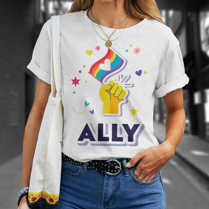 Lgbtq Ally Proud Ally Gay Pride Unisex T-Shirt Gifts for Her