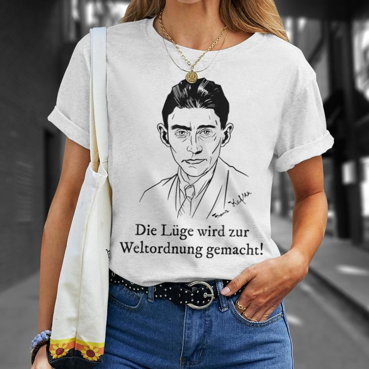 Lie Is Made To The World Order Kafka Quote Fake News T-Shirt Gifts for Her