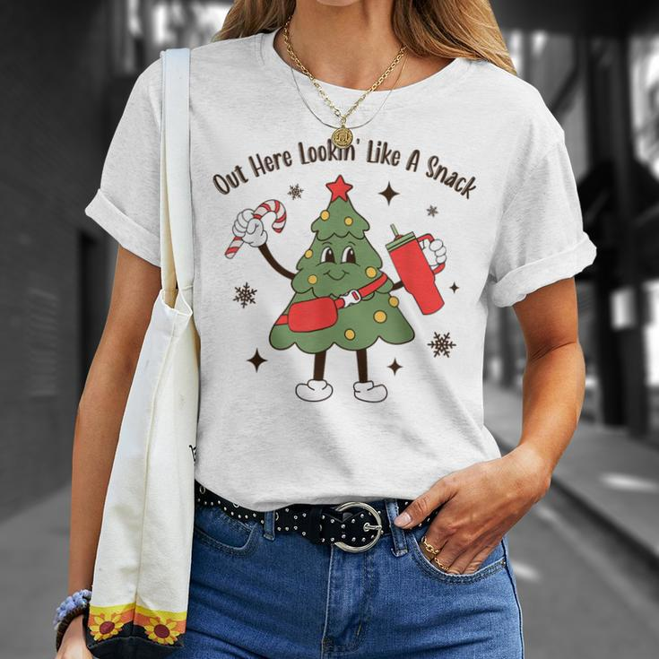 Out Here Lookin' Like A Snack Tumbler Boojee Christmas Tree T-Shirt Gifts for Her