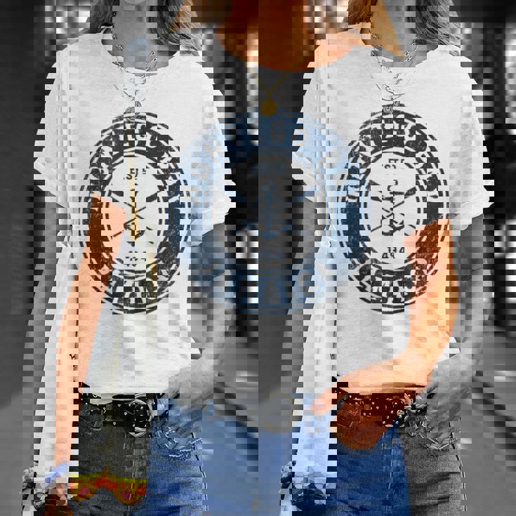 Montego Bay Jamaica Vintage Boat Anchor & Oars Unisex T-Shirt Gifts for Her
