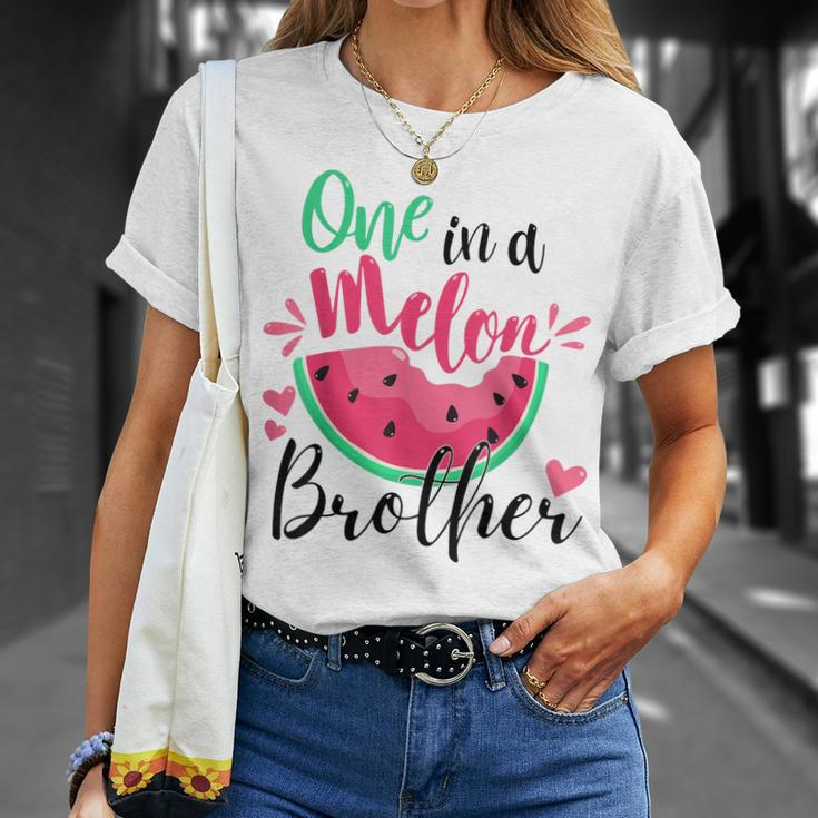 One In A Melon Brother Summer Birthday Party Matching Unisex T-Shirt Gifts for Her