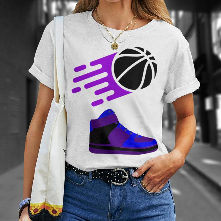 Purple Basketball Sneaker Unisex T-Shirt Gifts for Her