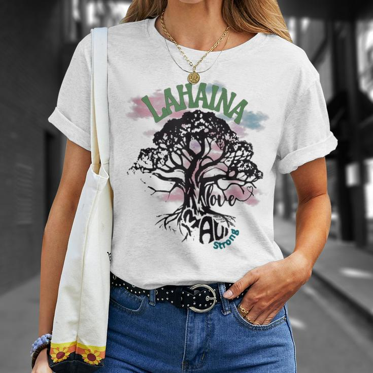 Retro Lahaina Strong Love Maui Support Hawaii Trees T-Shirt Gifts for Her