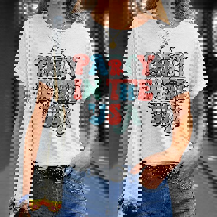 Retro Party In The Usa 4Th Of July America Fourth Of July Usa Funny Gifts Unisex T-Shirt Gifts for Her