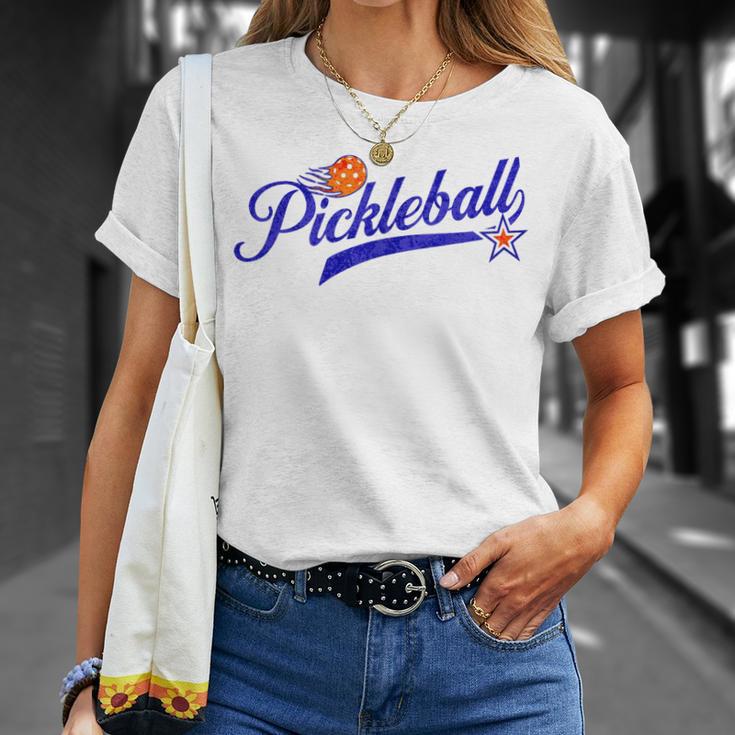 Retro Style Pickle Ball Lovers Pickleball Unisex T-Shirt Gifts for Her