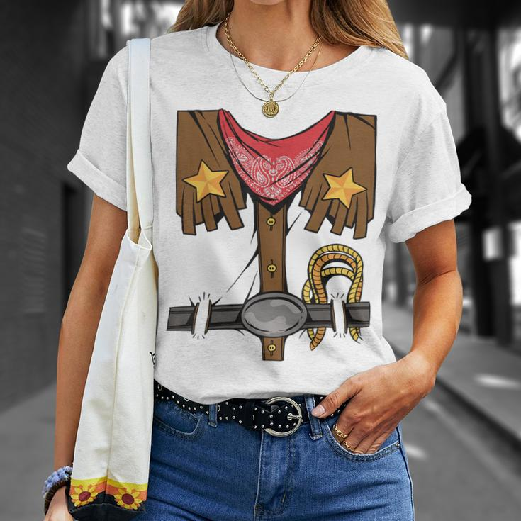 Rodeo Outfit Wild Western Cowboy Cowgirl Halloween Costume Unisex T-Shirt Gifts for Her